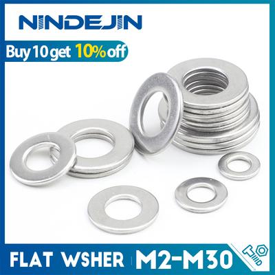 1-100 Stück Flache Unterlegscheiben M2 M2,5 M3 M4 M5 M6 M8 M10 M12 M14 M16 M18 M20 M22 M27 Edelstahl-Unterlegscheiben, Dichtungen DIN 125