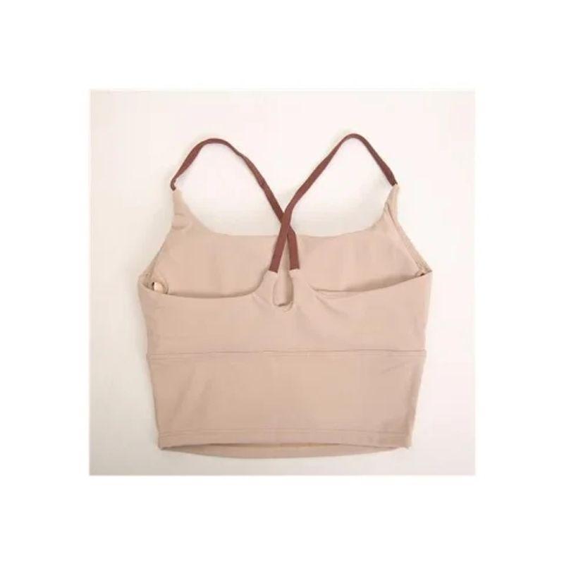 

2024 Summer New Arrival Sports Intimates Women s Sexy Strap Yoga Clothes Bra Outwear Running Professional Fitness Vest Sand stone color S