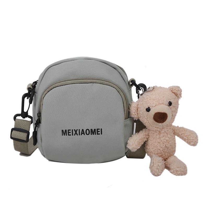Canvas Small Crossbody Bag With Zipper Closure For Daily Casual Use