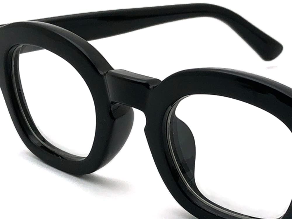 BOLD FRAME KEYHOLE BRIDGE BOSTON SUNGLASS Frame Keyhole Bridge Boston BLACK CLEAR (Bold Sunglasses) ×