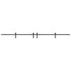 Sliding Door Hardware Set 366 cm Steel Black