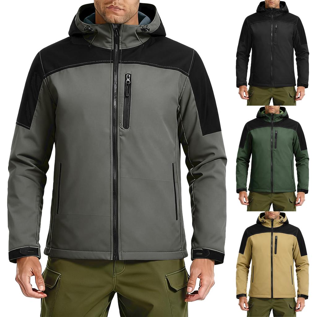 Men's Winter Colorblock Jackets Men's Fashion Trend Jackets Breathable Windproof Jackets Outdoor Sports Jackets