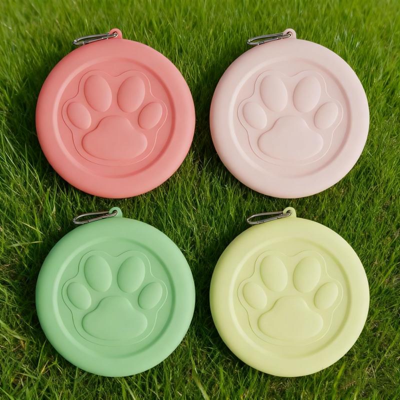 Portable Pet Dog Food Water Container Outdoor Travel Dog Drinking Bowl Durable Pet Feeder Bowl for Cats Dogs Pet Feeding Supply rosa