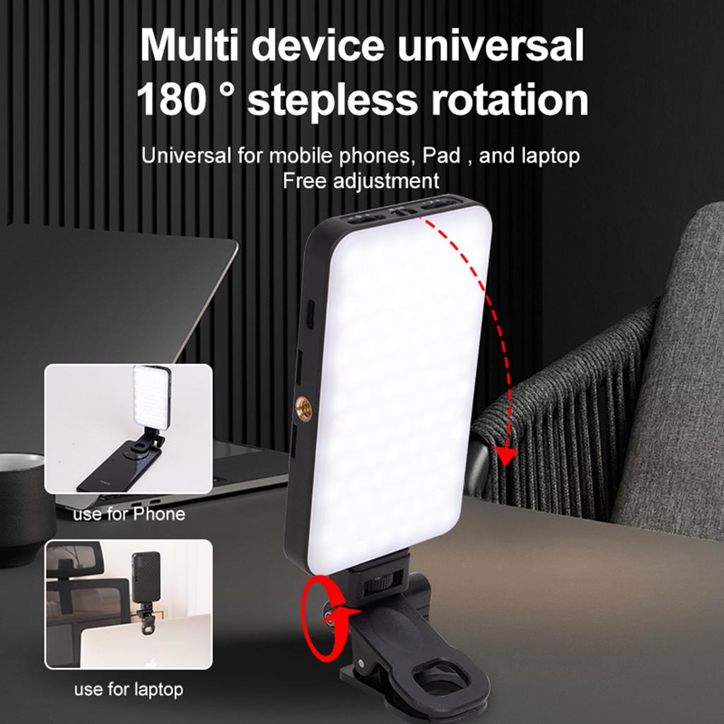 Pocket LED Video Light LED Fill Light Video Conference Light 2500K-9000K Dimmable Built-in 3000mAh