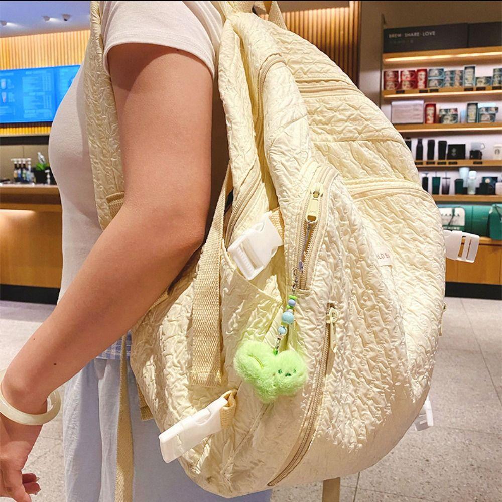 Beads Flower Letter Plush Keyring Cartoon Design Plush Flower Bag Pendant  Children