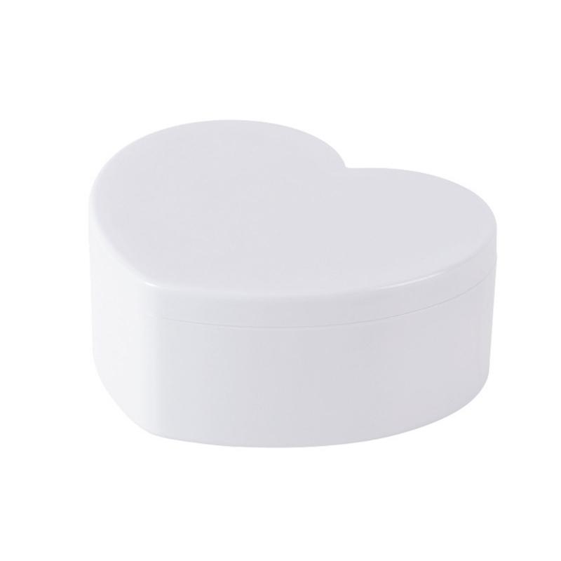 

Органайзер для ювелирных изделий в форме сердца, коробка для макияжа с зеркалом, контейнер для хранения косметики для серег, колец, ожерелья, дисплея 1 белый