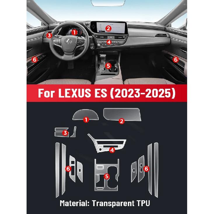 

Anti-scratch Car Interior Center Console Media Dashboard Navigation TPU Protector Film For LEXUS ES 2024 Sticker чорний
