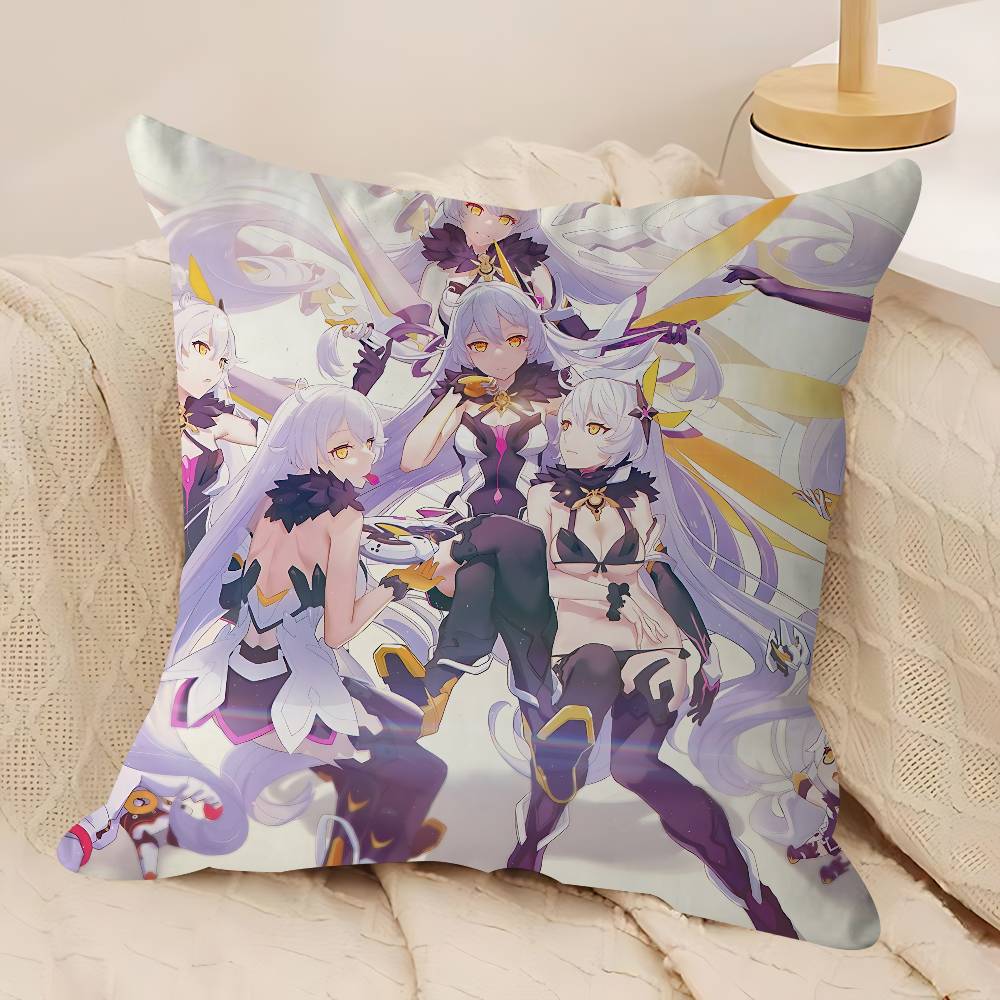H-HONKAI IMPACTs Office Cushion Pillowcase Car Cushion Cover45X45CM Lumbar Pillowcase Sofa Pillowcover