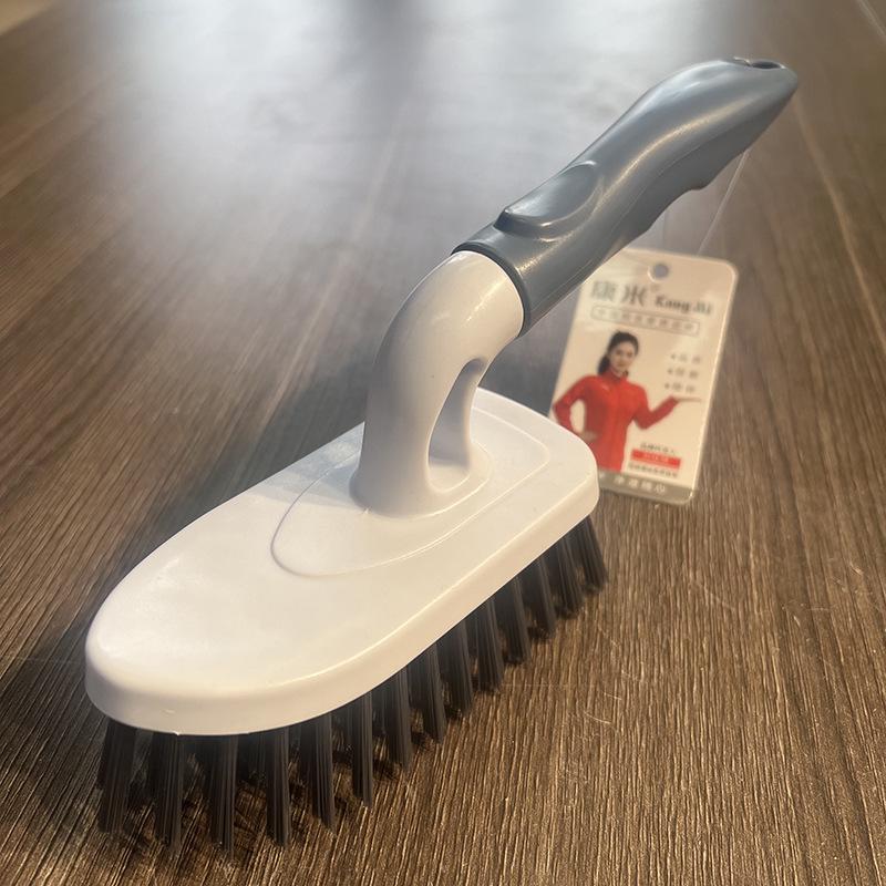 Three-Piece Household Cleaning Brush Set: Plastic Soft Bristle, Three-Head Shoe Brush, Laundry Brush, Scrub Brush, Small Brush.