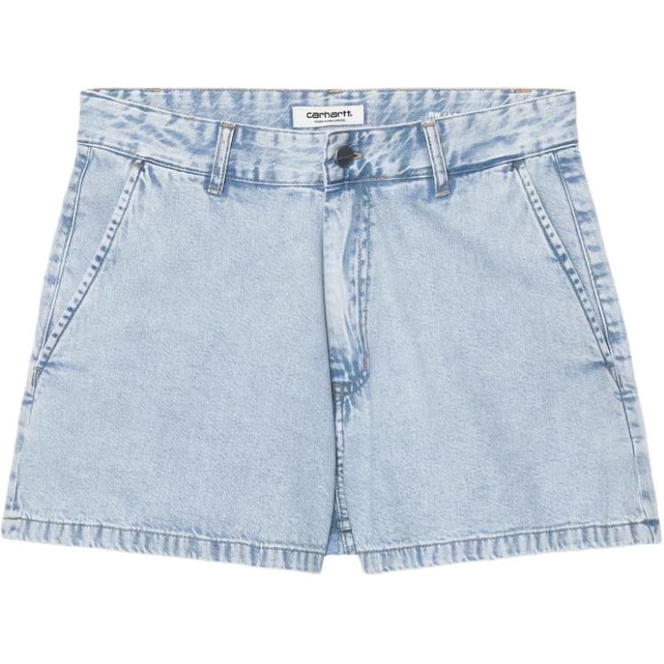 Carhartt WIP Ss26 Womens Lova High-Waisted Comfortable Simple Zipper Loose Denim Shorts Women Shorts I036286-01-12
