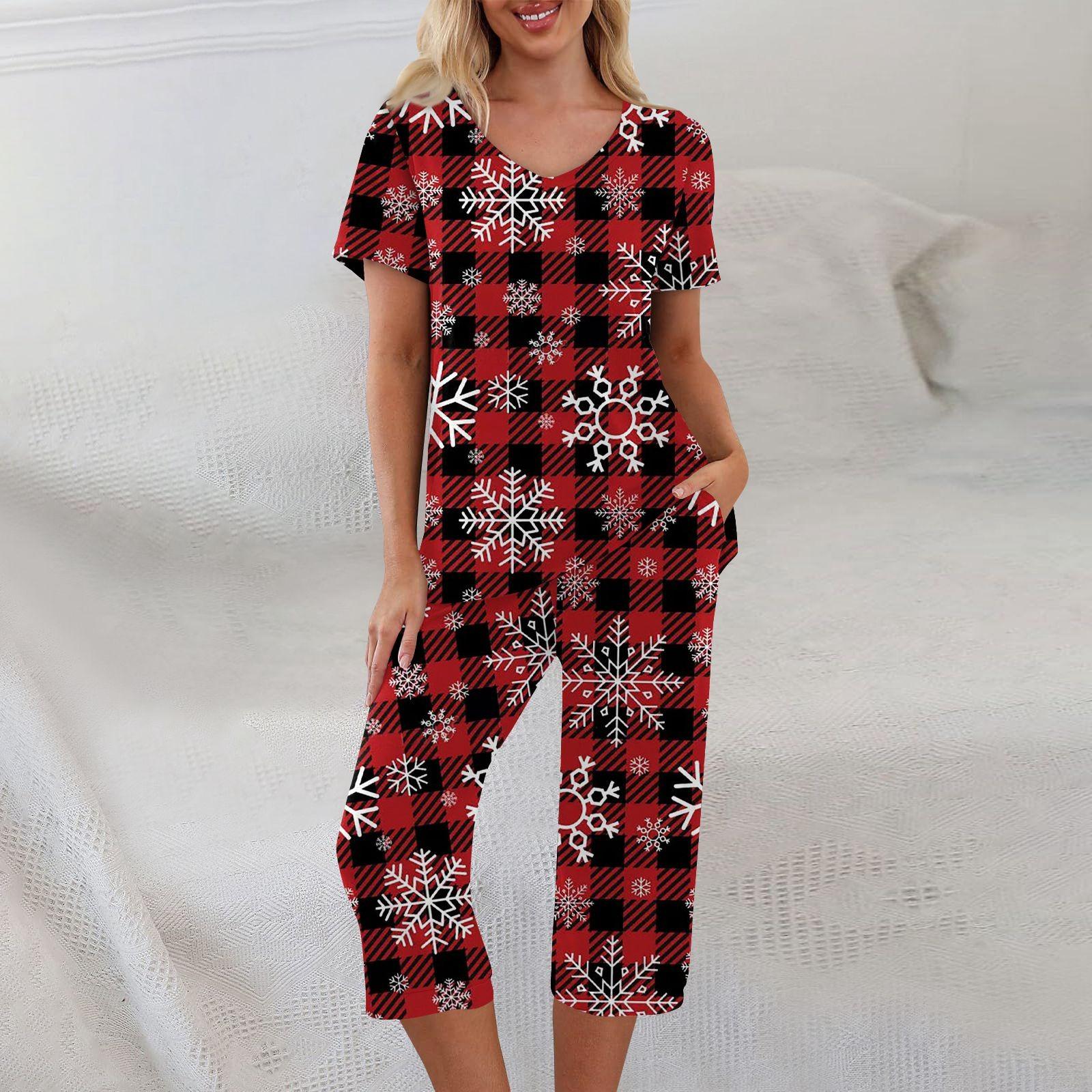 

Жіночі набори з 2 предметів, літній топ із короткими рукавами та штани з кишенями, м’які набори для тренувань XL червоний