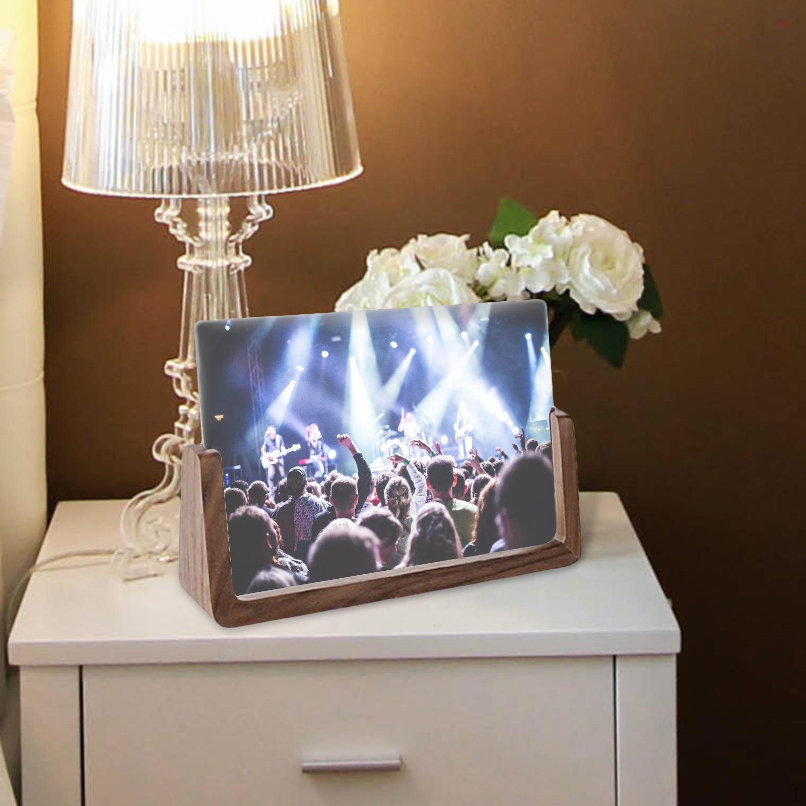 3,5x5 Fotolijst, Rustieke Dubbelzijdige Heldere Acryl Fotolijsten Met Voor Tafelblad of Horizontal