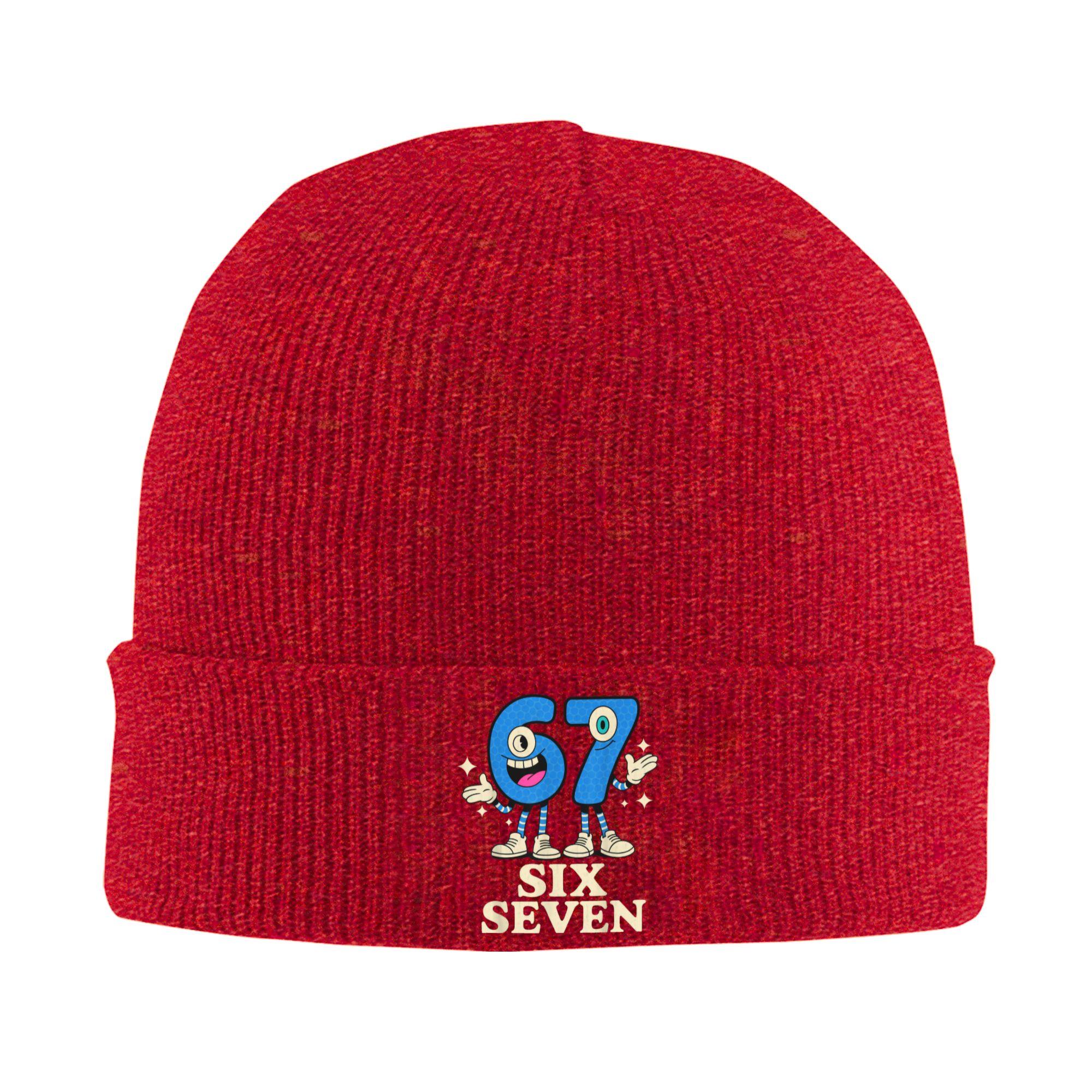 

67 Six Seven Italian Brainrot Gaming Meme Knit Hat Beanie Hats Warm Soft Unisex Unisex Bonnet Hats Autumn Winter Graphic Caps One Size