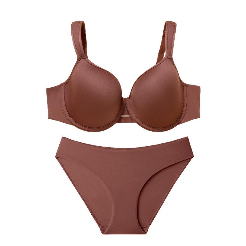 

Бесшовный бюстгальтер большого размера с полной чашкой - Поддерживает и формирует, Дышащий, Предотвращает провисание. 85C кофейный