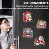 6pcs 2D Flat Xmas DIY Diamond Painting Refrigerator Magnet Special Shape Crystal Refrigerator Magnet for Home Kitchen Decoration