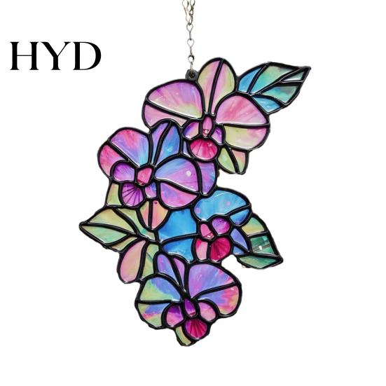 Seasonal Party Decorations Suncatcher Acrylic Stained Glass Effect Butterfly/Dragonfly/Fairy Ornament Window Outdoor Hanging Decor Holiday