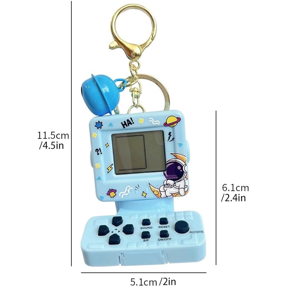 Tetris Portable Game Console Key Holder Nostalgic Toy Cute Key Ring Car Key Key Chain Pendant Kid...