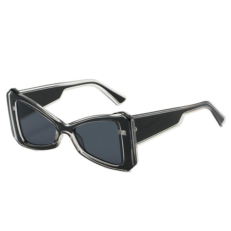 New European and American style cat eye square sunglasses niche design feeling Spice girl style daily street eye-catching fashion sunglasses