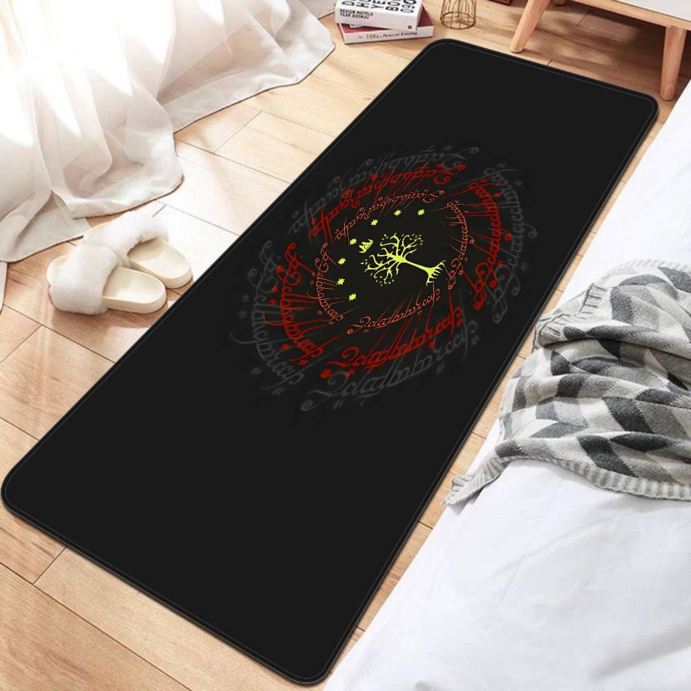 L-Lord Of The Ring Bathroom Mat Anti-slip Absorb Water Long Strip Cushion Bedroon Mat Hotel Decor Mat