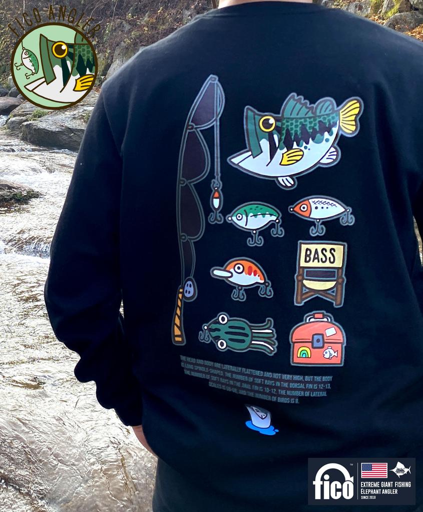 DOLDOL Fico-Mtm-144 Extreme Fishing Brand Pico Graphic Sweatshirt Long Sleeve