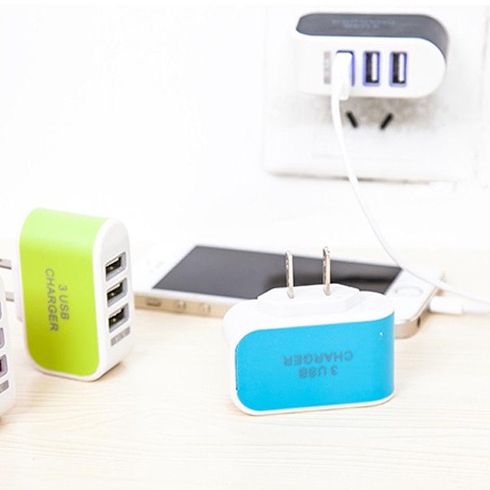 Versatile 3usb Candy Charger With Led Light For Apple Devices Travel-friendly