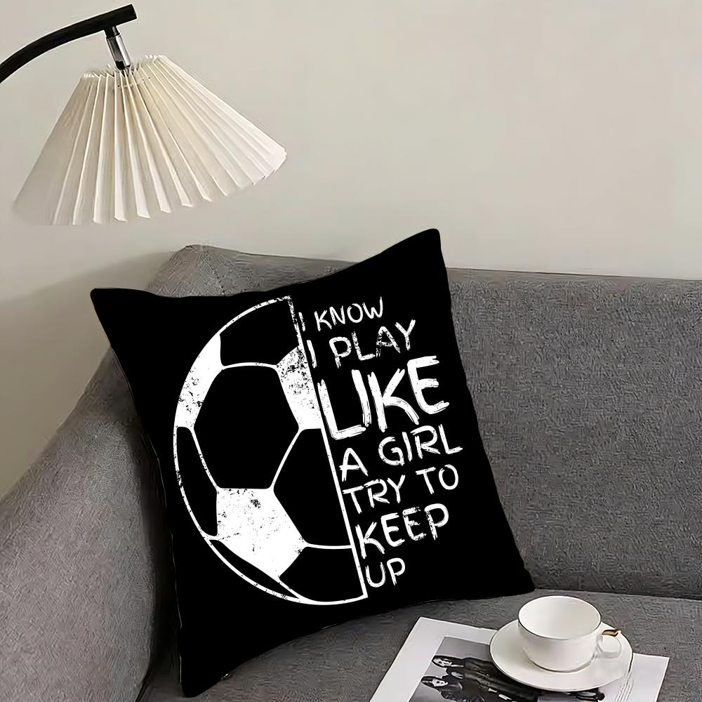 

Soccer Lover Football Cushion Cover Elegant Comfort Pillowcase Sofa Bed Doublesided Printed Invisible Zipper Home Decor 30x30cm