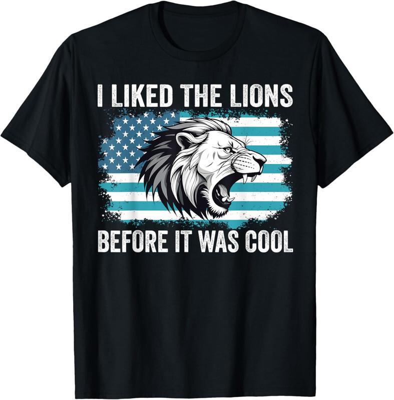 I Liked The Lions Before It Was Cool Lion In USA Flag Unisex T-shirt S