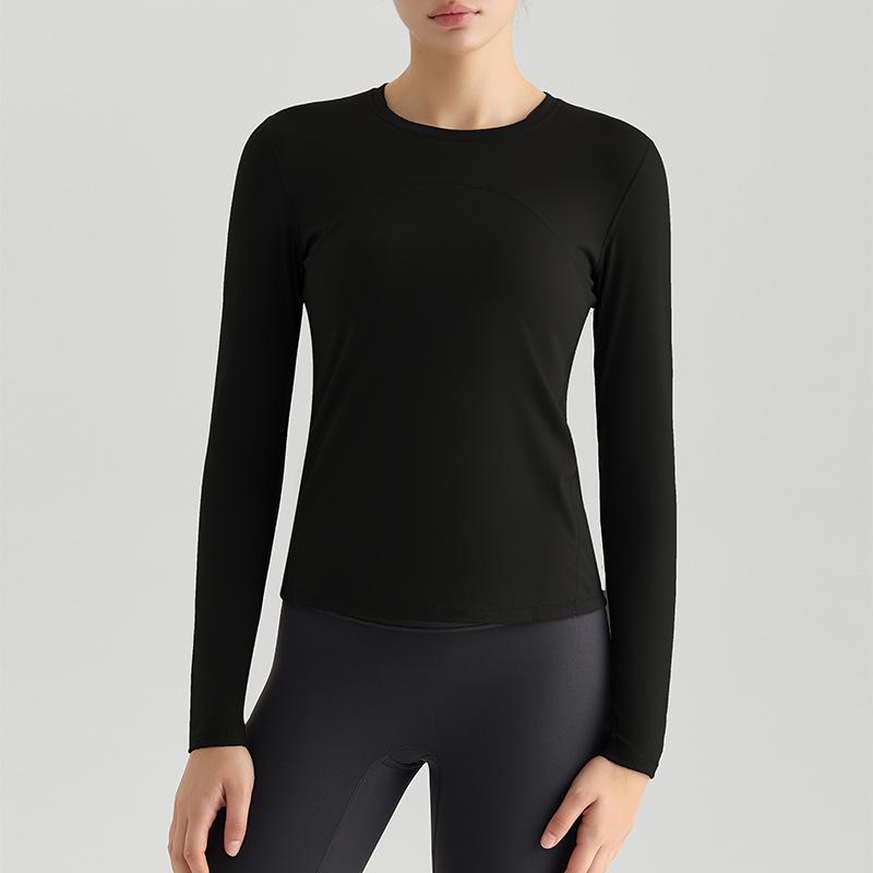 

Autumn Long Sleeve Women s Slimming Yoga Top - Quick Dry for Pilates and Running M