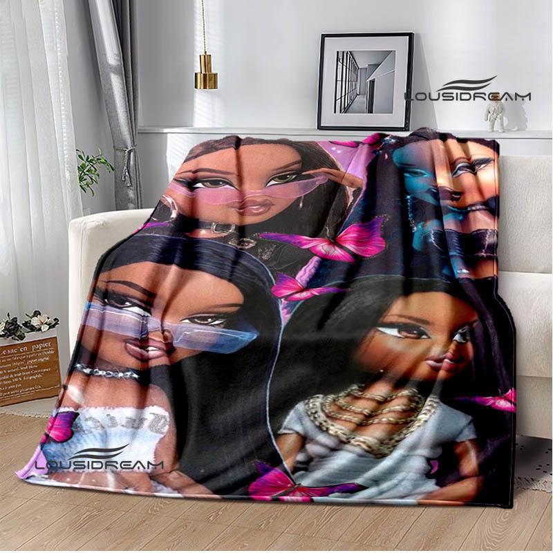 Bratz kawaii printed blanket Picnic blanket Warm blankets Outdoor Blanket Home bed linings blankets for beds Birthday Gift