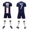 Paris Mbappe Voetbalshirt Set voor Kinderen Ademend Sneldrogend Jeugd Trainingswedstrijd Kit
