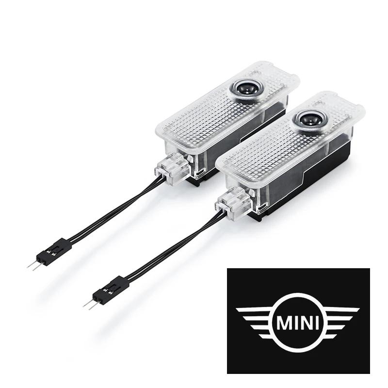 2Pcs MINI Emblem Car Door Welcome Light For Mini Cooper JCW Works Cabrio Aceman F54 F55 F56 F57 F60 R50 R52 R53 R55 Countryman Vhdsg88