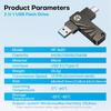 HP X762C USB3.2 OTG Type C Metal Usb Flash Drive 64GB/128GB/256GB for Pc Smartphone Tablet