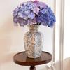 1PCS  Hand-Painted Blue and White Porcelain Vase Elegant Home Decor for Living Room Entryway Desktop Flower Arrangement Display
