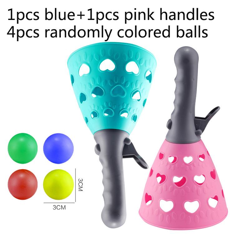 Children Sports Toys Toss & Catch Ball Sticky Balls Summer Outdoor Beach Toy Multiplayer Game Parent-child Interaction Gifts TMZ