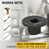 Low Impact Socket Adapter Set, 4 Piece Metal Square Size Change Kit with Detent Ball Locking for Vehicle Repair, Garage Service and Daily Maintenance