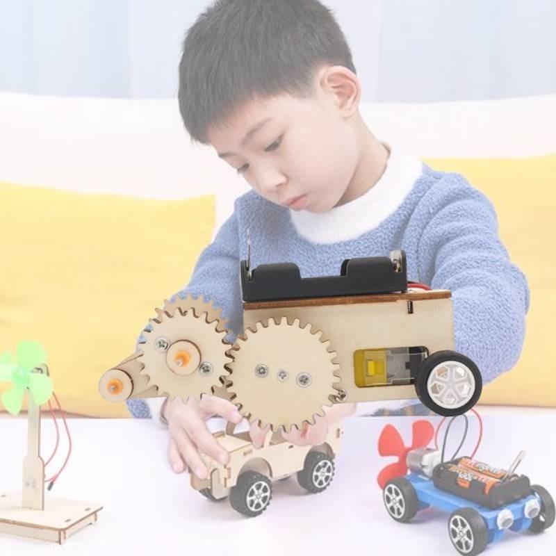 Elementary Student Science Experiment Diy Gear Return Car Handmade Puzzle Children's Technology Assembly Model