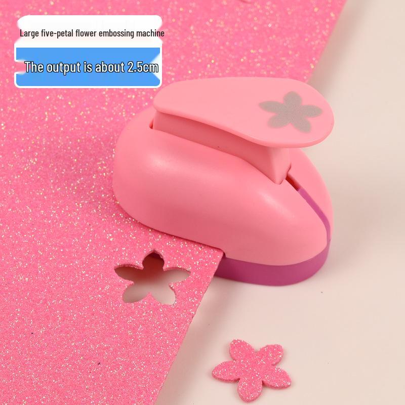 Children's DIY Embossing Machine: Easy Large Flower Punch for Kindergarten Craft and Paper-Cutting Projects