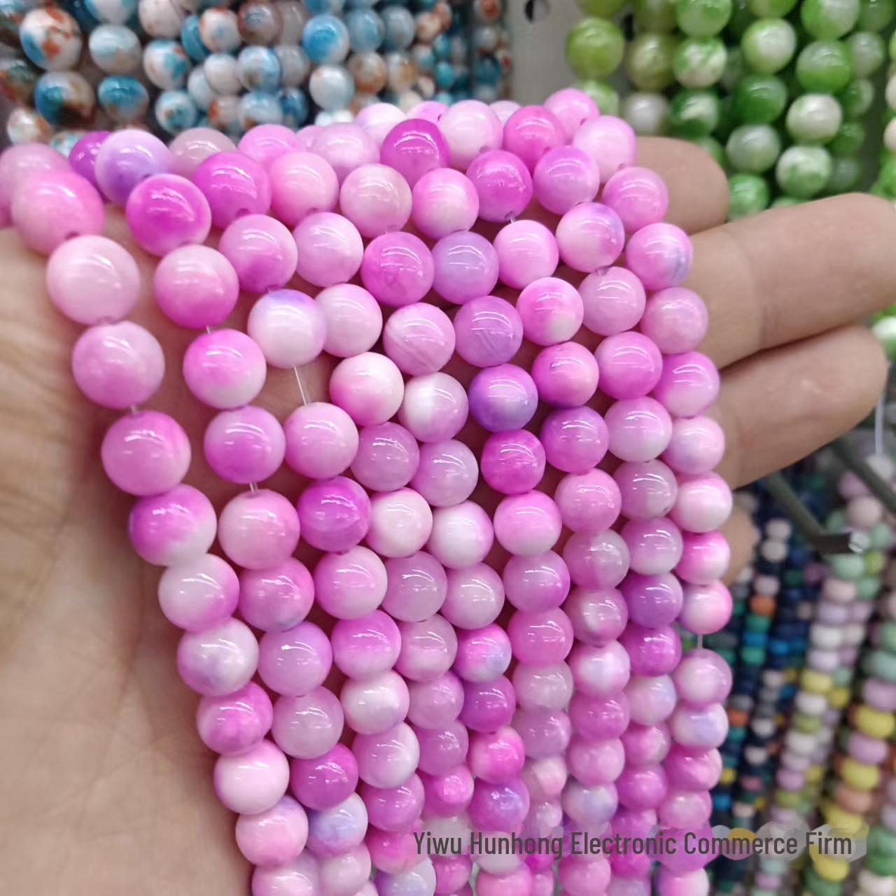 

Украшения из персидского розового нефрита ручной работы: Браслеты из натуральных камней и милые ожерелья, аксессуары 10mm (approx. 38 beads)