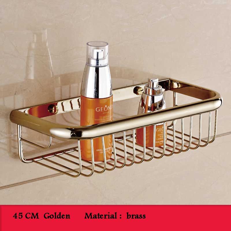 BAKALA Brass Bathroom Accessories Corner Shelf  Finished Wall Mounted Bath Shower Caddy Storage Holder BR-6716