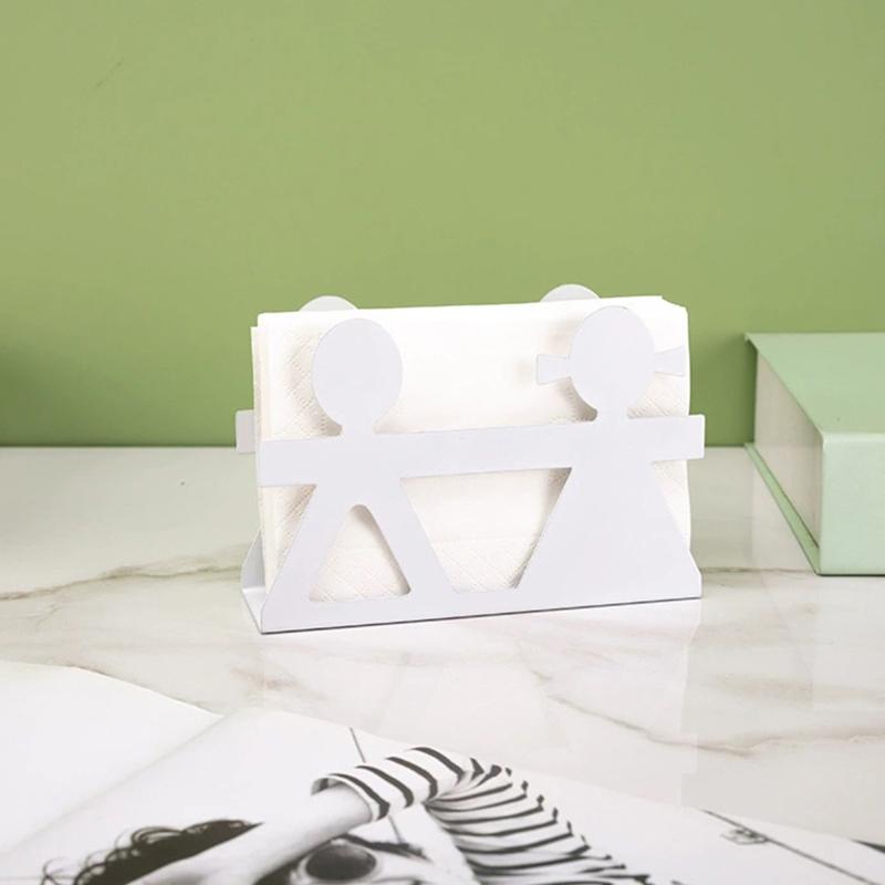 1Pc Elegant Iron Art Tissue Box Homestay Napkin Holder Kitchen Dining Tabletop Accessory For Home And Restaurant Use