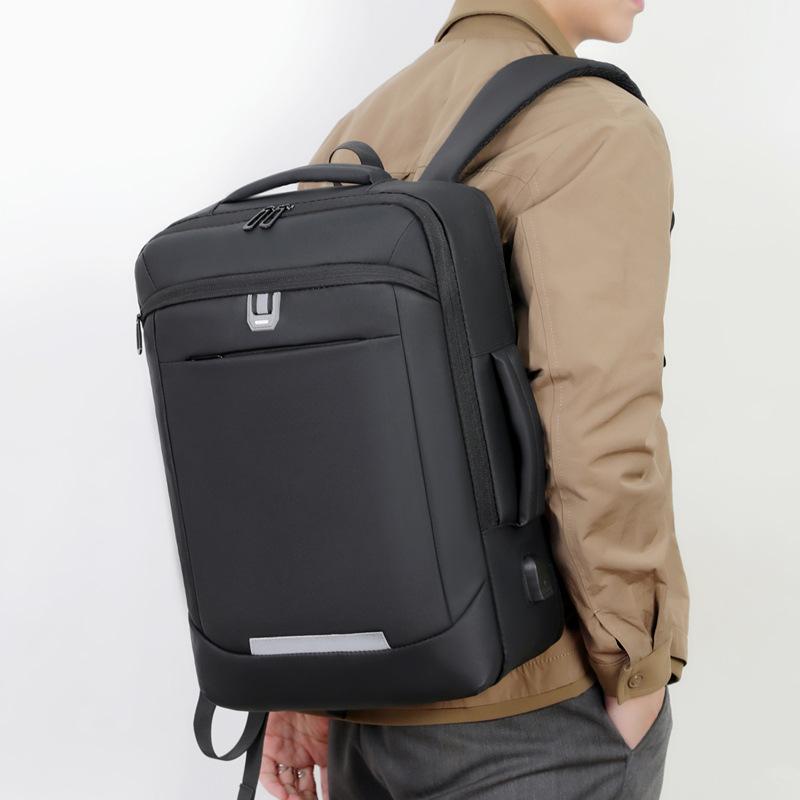 Backpack, Large-Capacity Business Backpack For Men, Simple Expansion Casual Computer Bag