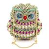 Owl Shape Multi-Colored Rhinestone Crystal Women Evening Clutch Purse Luxury Lady Party Bags Prom Clutches Female Handbags