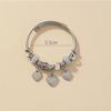 DIY Beaded Bracelet with Stainless Steel Loop Charms Crystal Rhinestone Ball Alloy Heart Letter Charms Jewelry