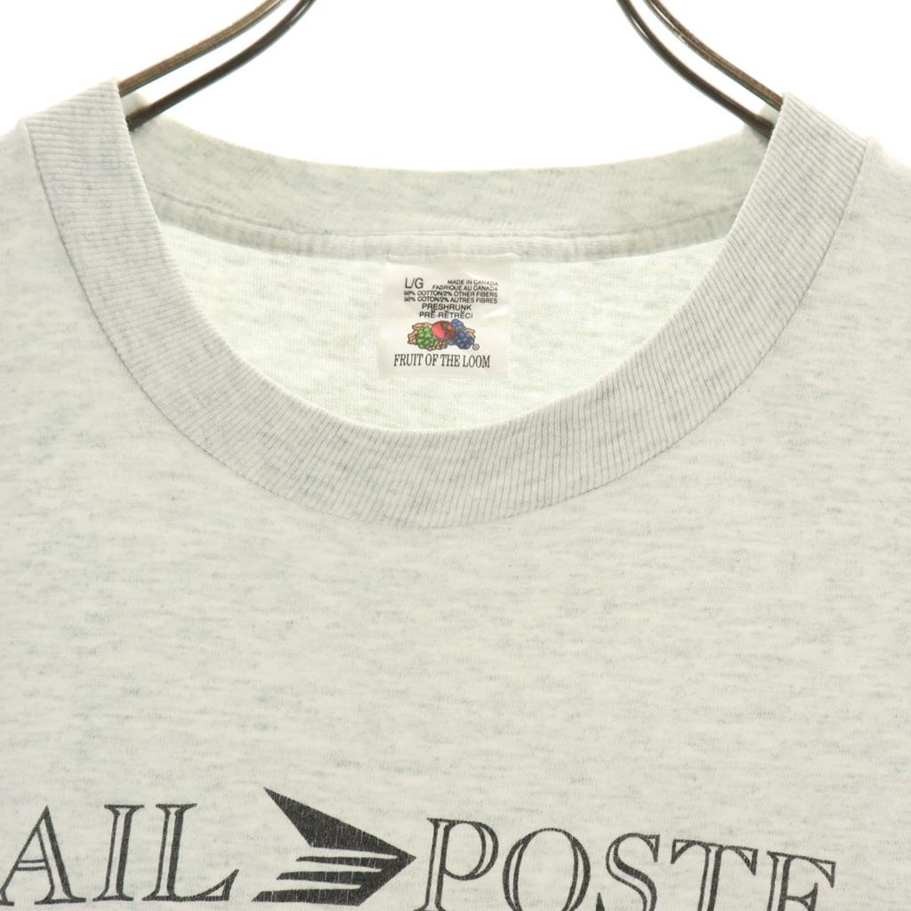 FRUIT OF THE LOOM 90s Made in Canada Old Short sleeve T-shirt L gray Men's Used