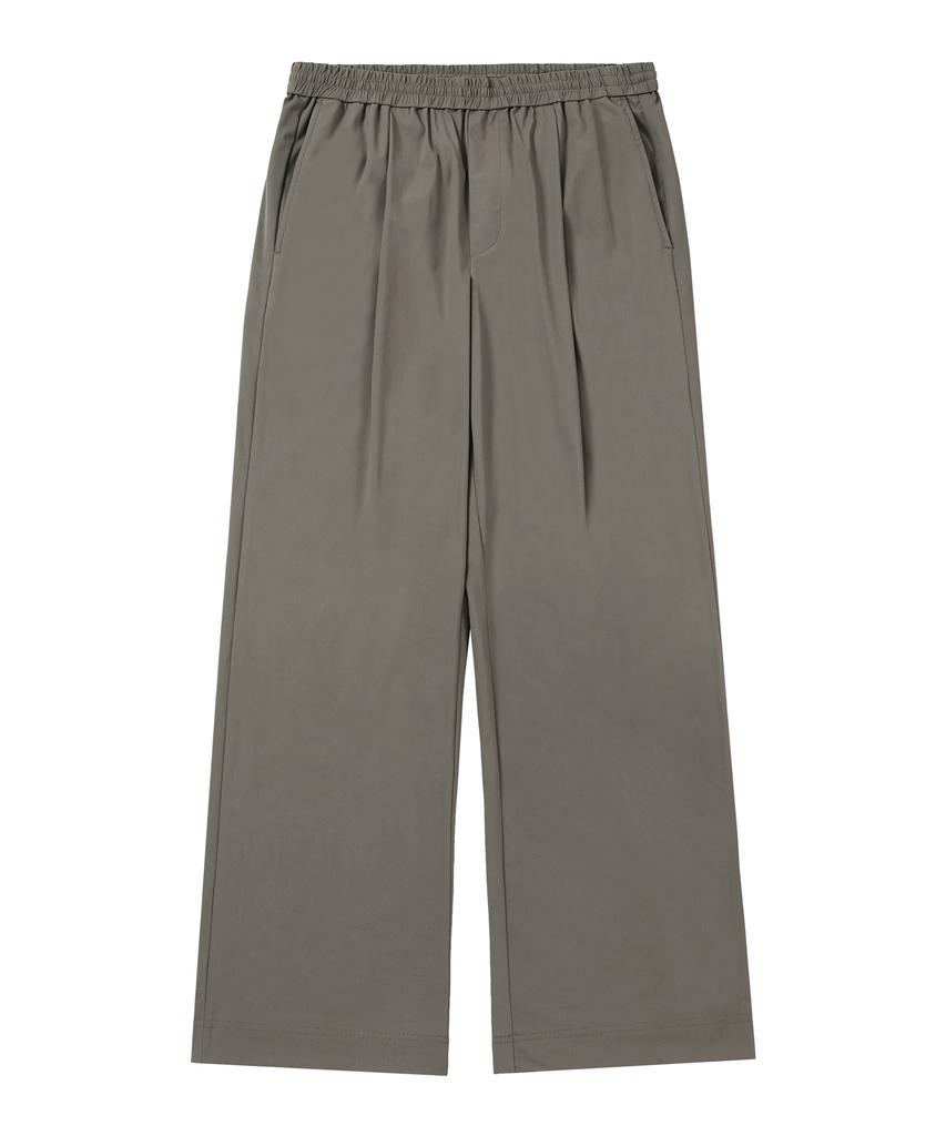 DRAW FIT [Fashion Planet X Drawfit] Cooling Relaxed Wide Elastic Waist Pants [Dusty Beige]