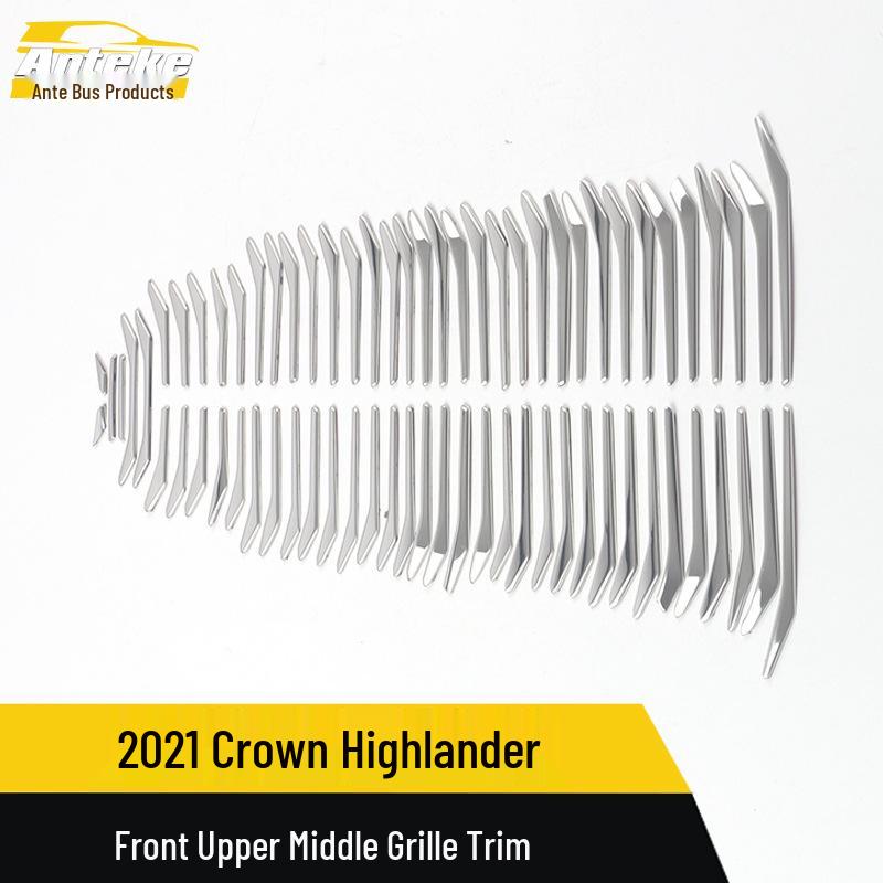 21 Crown Highlander Front Upper Grille Trim & Bumper Middle Bright Strip Modification
