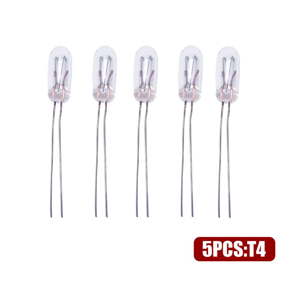 5pcs Universal Auto Trument Bulbs Car Gear Indicator Light Dashboard Light T3 T4 T5 12V Car Signal Lamp Car Light Accessory
