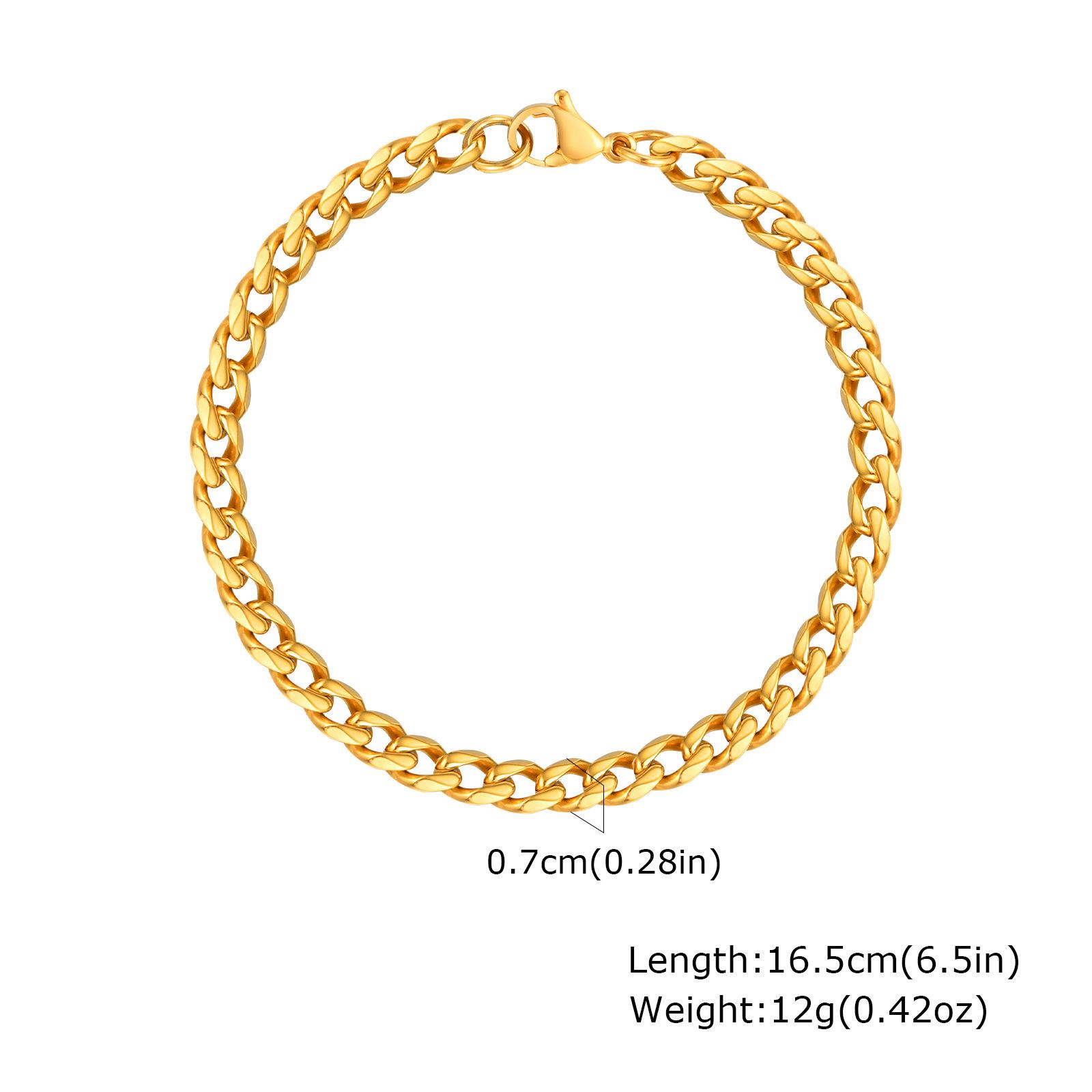 

Stainless Steel Six-Sided Grinding 18K Gold Bracelet Women S Simple Fashion Accessories Br-1473 золотой