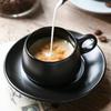 Solid enkel Cappuccino kaffekopp og tallerken Todelt sett keramisk krus Enkel vannkopp Kaffekopp Frokostkopp Melkekopp