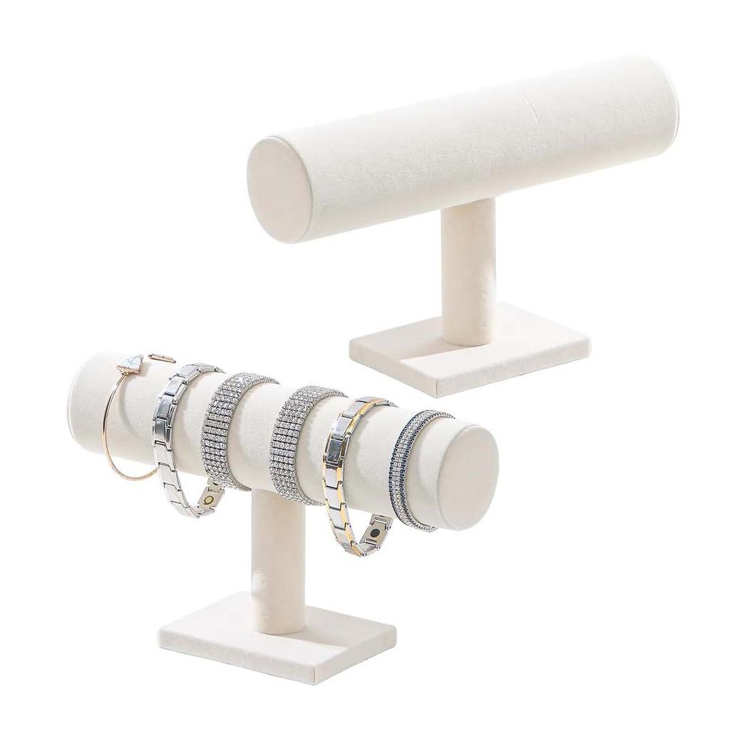 WTEMPO Jewelry Display Stand Bracelet & Necklace Holder No Assembly Required Sturdy Base for Necklaces Bracelets Earrings Showcase